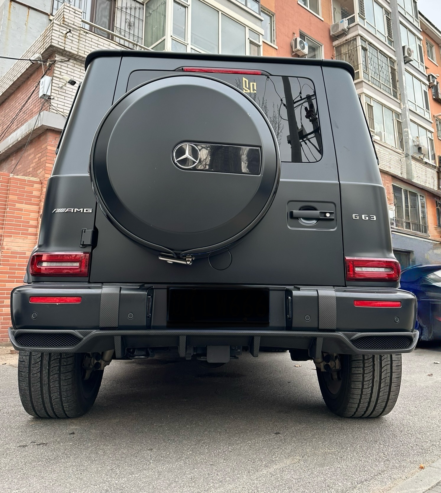2019-UP Mercedes-Benz G Class W464 G63 TC Style Rear Bumper Trim – Dry Carbon Fiber