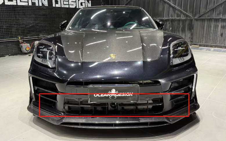 Porsche 2024 Panamera 976 Lower Front Grille Dry Carbon Fiber Ocean Design Style Bodykit
