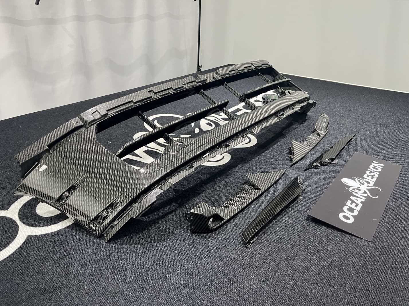 Porsche 2024 Panamera 976 Lower Front Grille Dry Carbon Fiber Ocean Design Style Bodykit