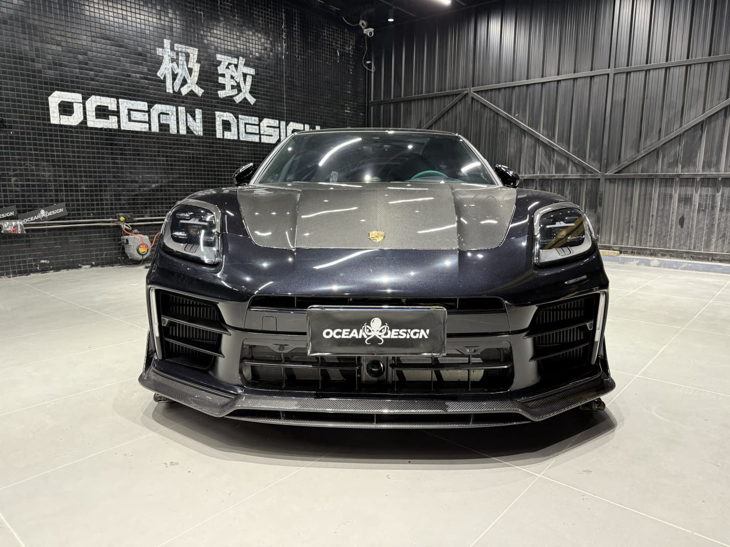 Porsche 2024 Panamera 976 Lower Front Grille Dry Carbon Fiber Ocean Design Style Bodykit