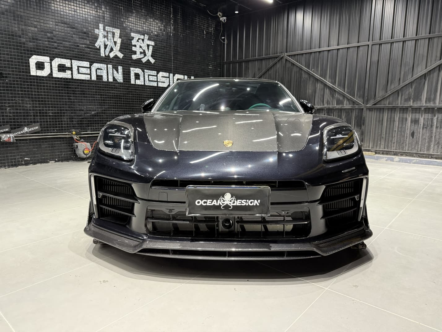 Porsche 2024 Panamera 976 Lower Front Grille Dry Carbon Fiber Ocean Design Style Bodykit