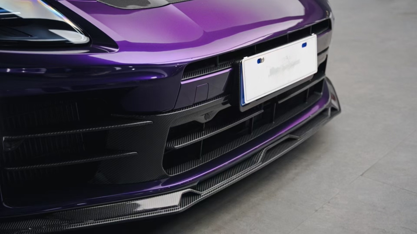 Porsche 2024 Panamera 976 Upper Front Grille Dry Carbon Fiber Ocean Design Style Bodykit