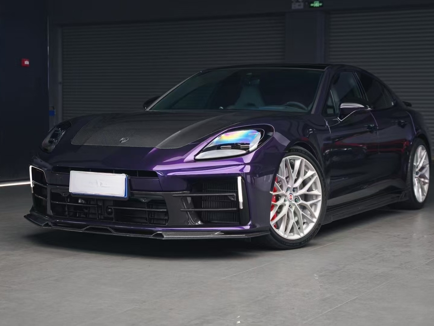 Porsche 2024 Panamera 976 Upper Front Grille Dry Carbon Fiber Ocean Design Style Bodykit