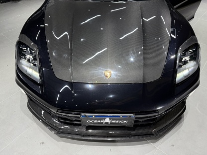 Porsche 2024 Panamera 976 Splitter Front Lip Type 1 Ocean Design Style Dry Carbon Bodykit