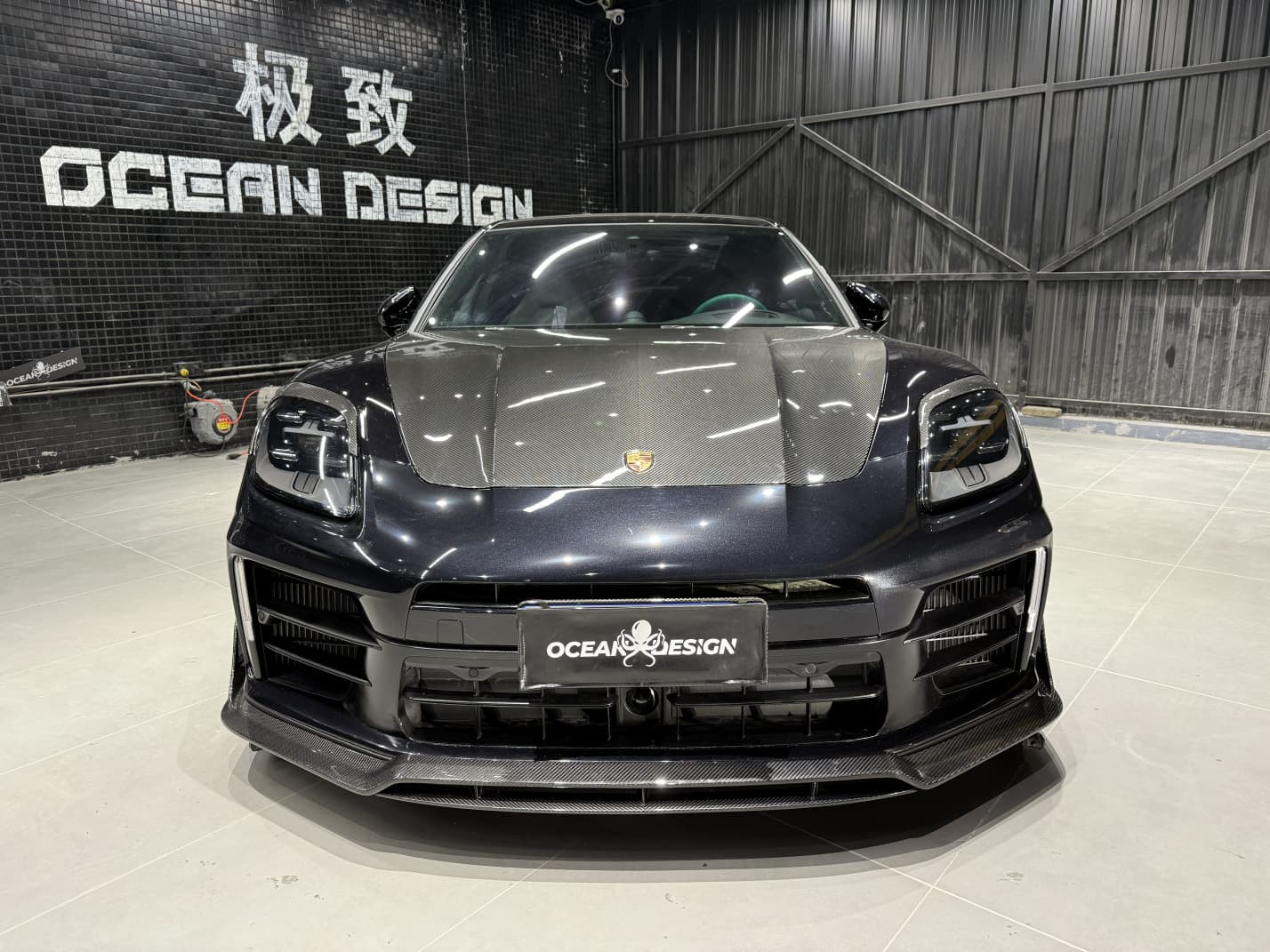 Porsche 2024 Panamera 976 Lower Front Grille Dry Carbon Fiber Ocean Design Style Bodykit