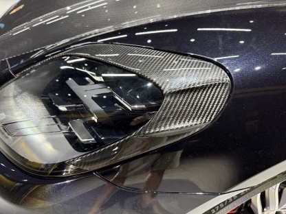 Porsche 2024 Panamera 976 Headlight Cover Dry Carbon Fiber Ocean Design Style Bodykit