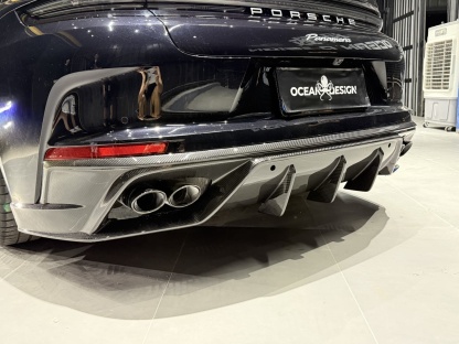 Porsche 2024 Panamera 976 Rear Diffuser Type 1 Dry Carbon Fiber Ocean Design Style Bodykit