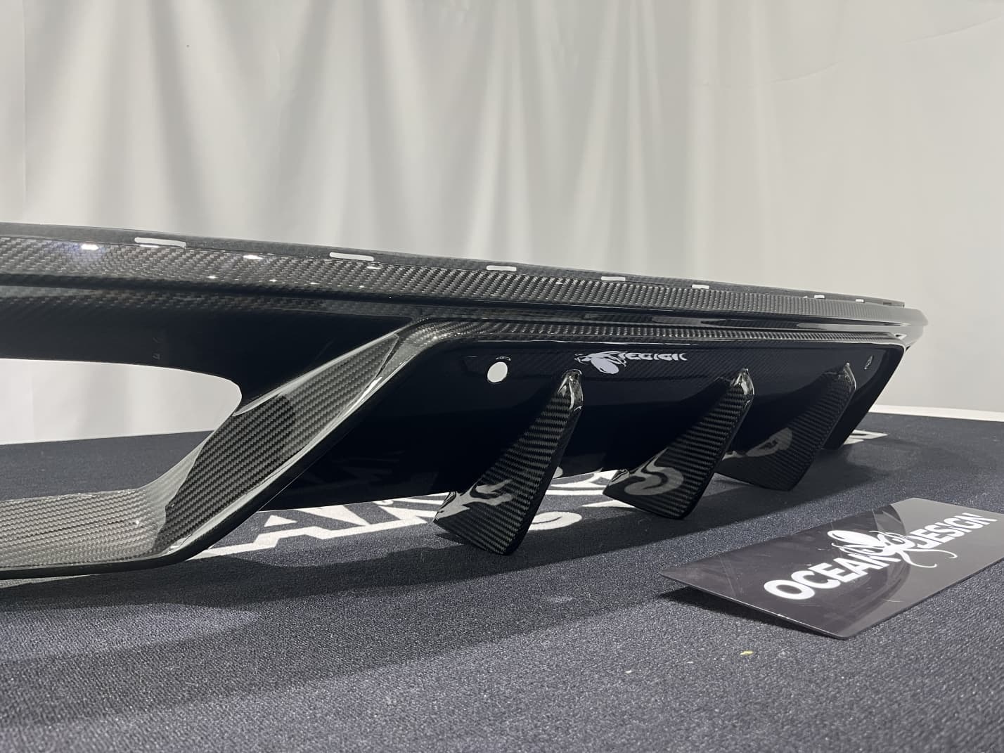 Porsche 2024 Panamera 976 Rear Diffuser Type 1 Dry Carbon Fiber Ocean Design Style Bodykit