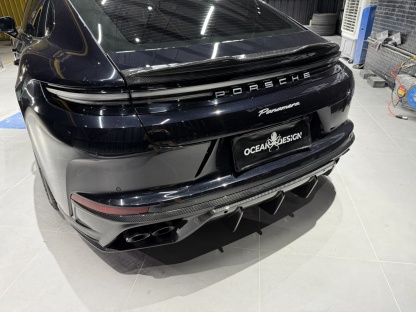 Porsche 2024 Panamera 976 Rear Diffuser Type 1 Dry Carbon Fiber Ocean Design Style Bodykit