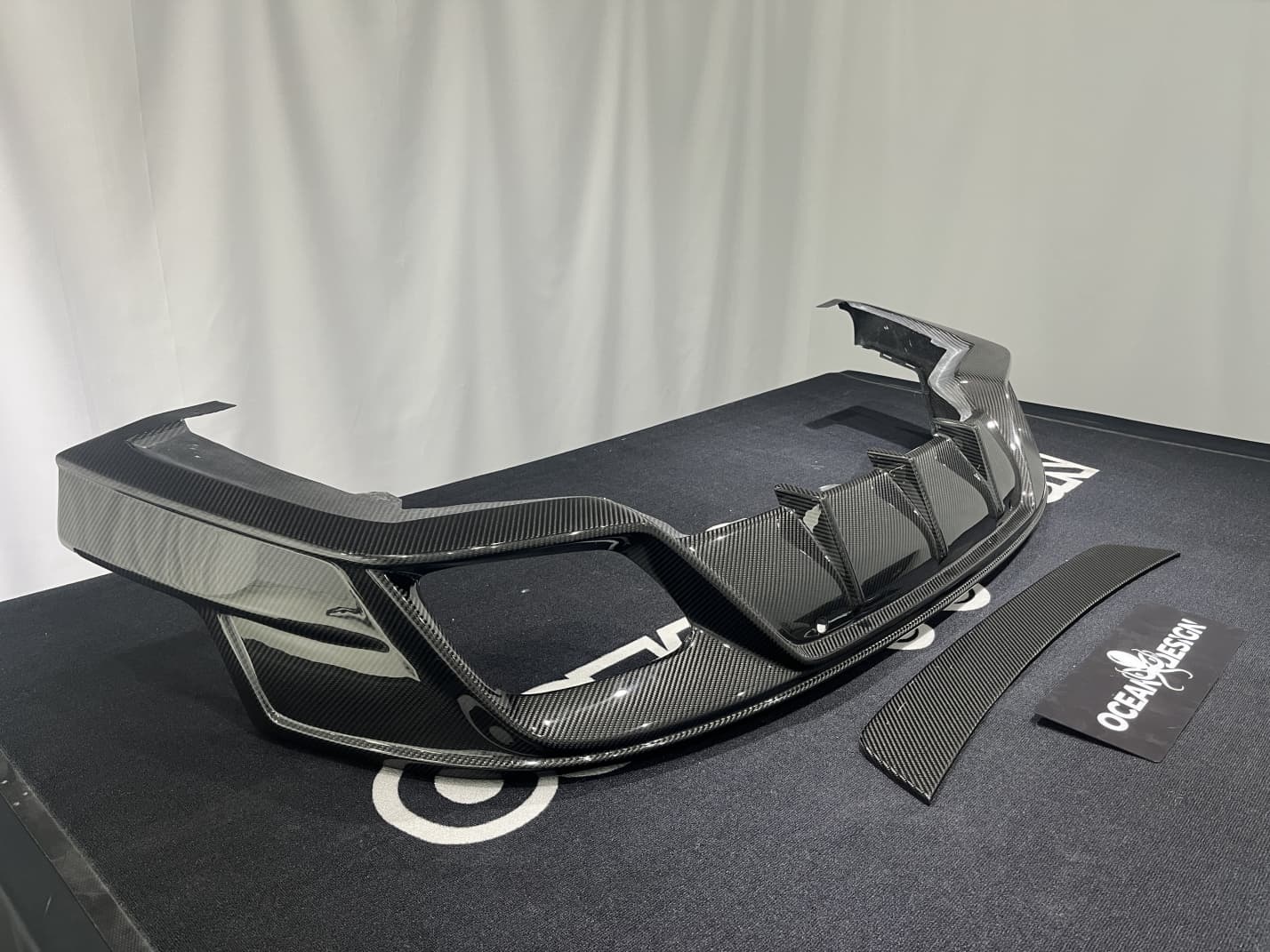 Porsche 2024 Panamera 976 Rear Diffuser Type 2 Dry Carbon Fiber Ocean Design Style Bodykit