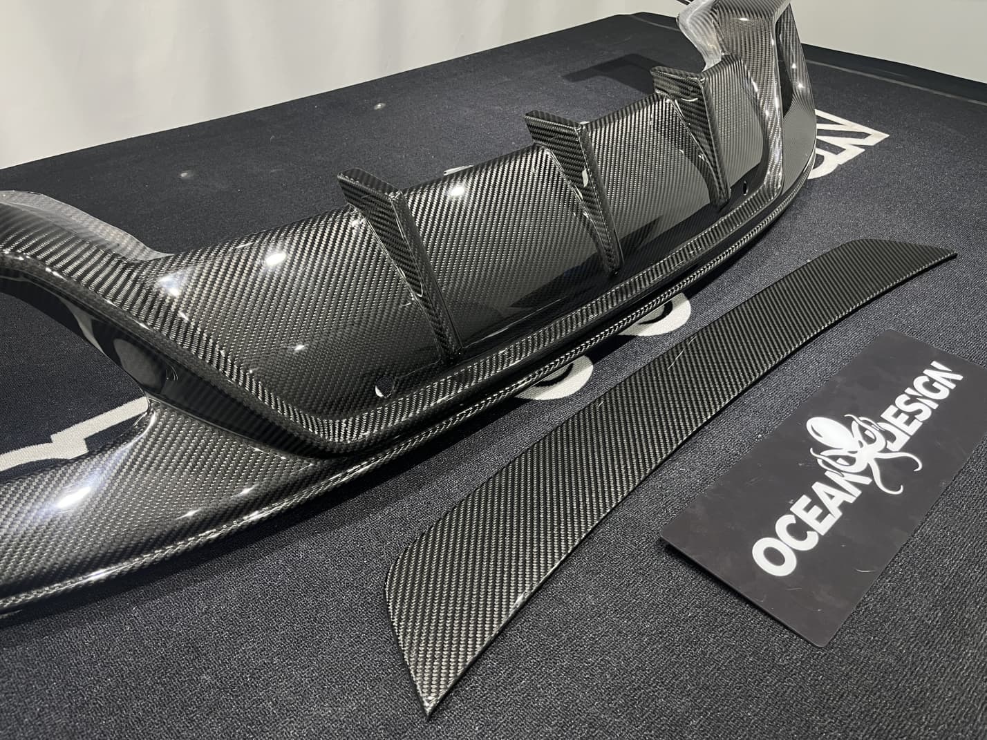 Porsche 2024 Panamera 976 Rear Diffuser Type 2 Dry Carbon Fiber Ocean Design Style Bodykit