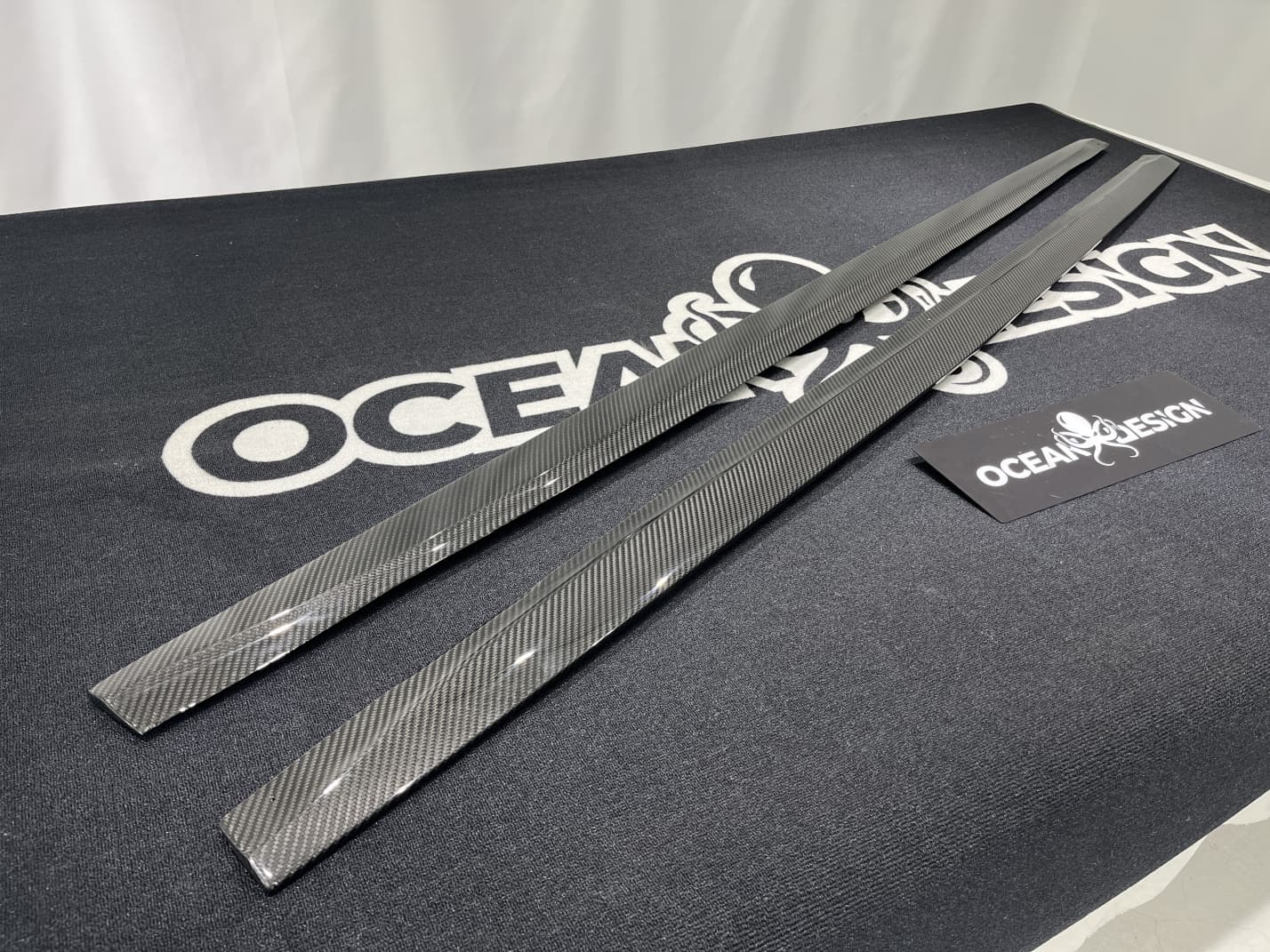 Porsche 2024 Panamera 976 Side Skirts Dry Carbon Fiber Ocean Design Style Bodykit