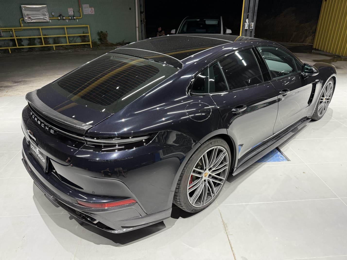 Porsche 2024 Panamera 976 Spoiler Dry Carbon Fiber Ocean Design Style Bodykit