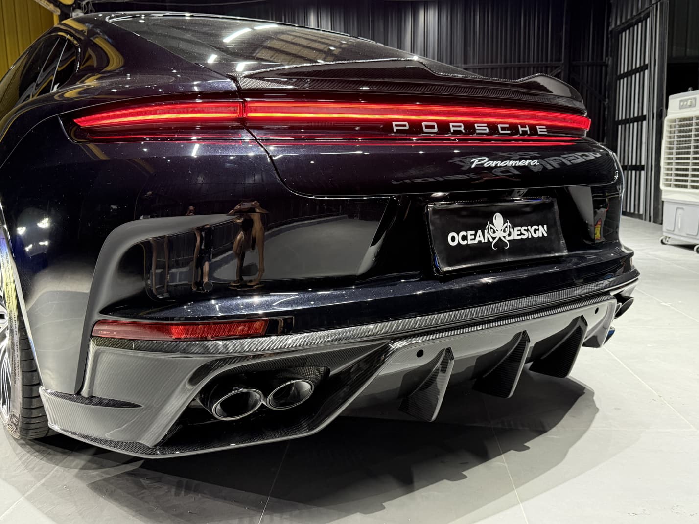 Porsche 2024 Panamera 976 Spoiler Dry Carbon Fiber Ocean Design Style Bodykit