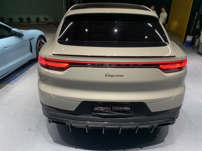 2018-2023 Porsche Cayenne 9Y0.1 Rear Diffuser Dry Carbon Fiber OD Style Bodykit