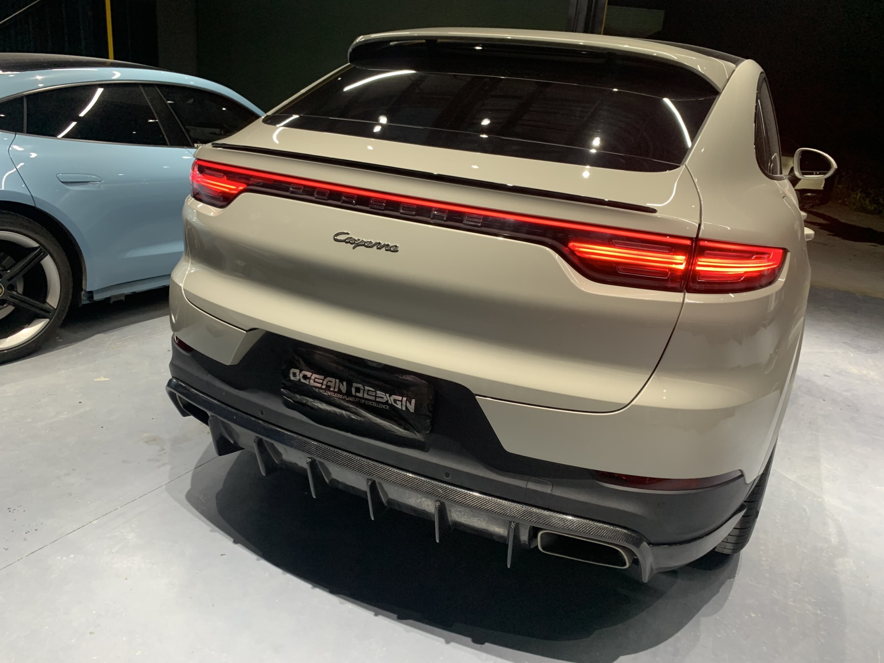 2018-2023 Porsche Cayenne 9Y0.1 Rear Diffuser Dry Carbon Fiber OD Style Bodykit