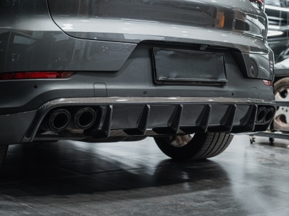 2018-2023 Porsche Cayenne 9Y0.1 Rear Diffuser Dry Carbon Fiber OD Style Bodykit