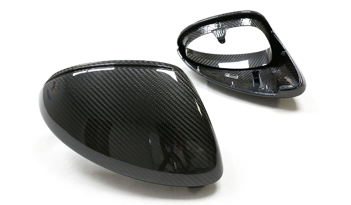 Porsche 2024 All Cayenne Wing Mirrors Housing Dry Carbon Fiber Ocean Design Style Bodykit