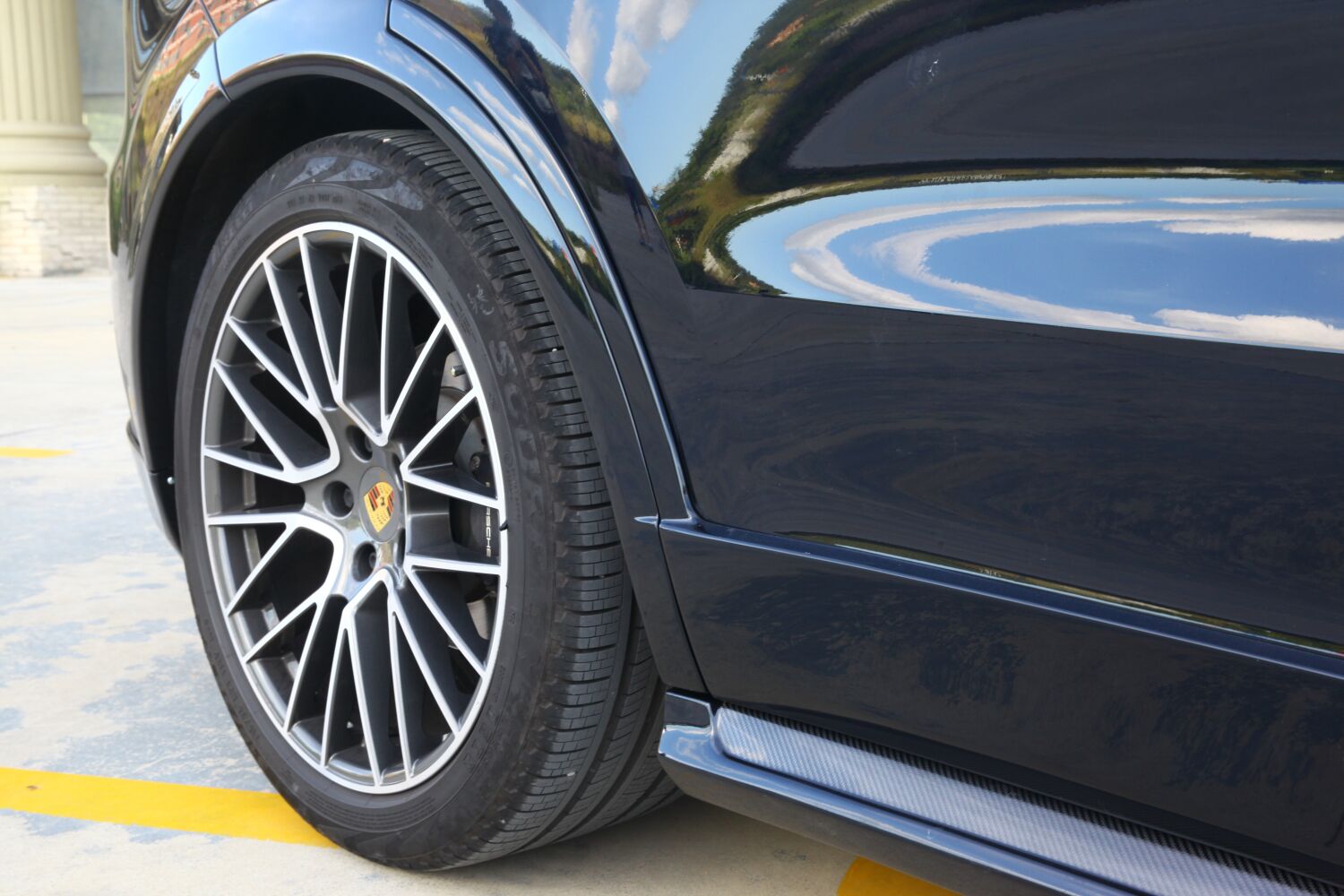 2018-2023 Porsche Cayenne 9Y0.1 OD Style Wheel Arch Trims with Outer Door Panels Dry Carbon