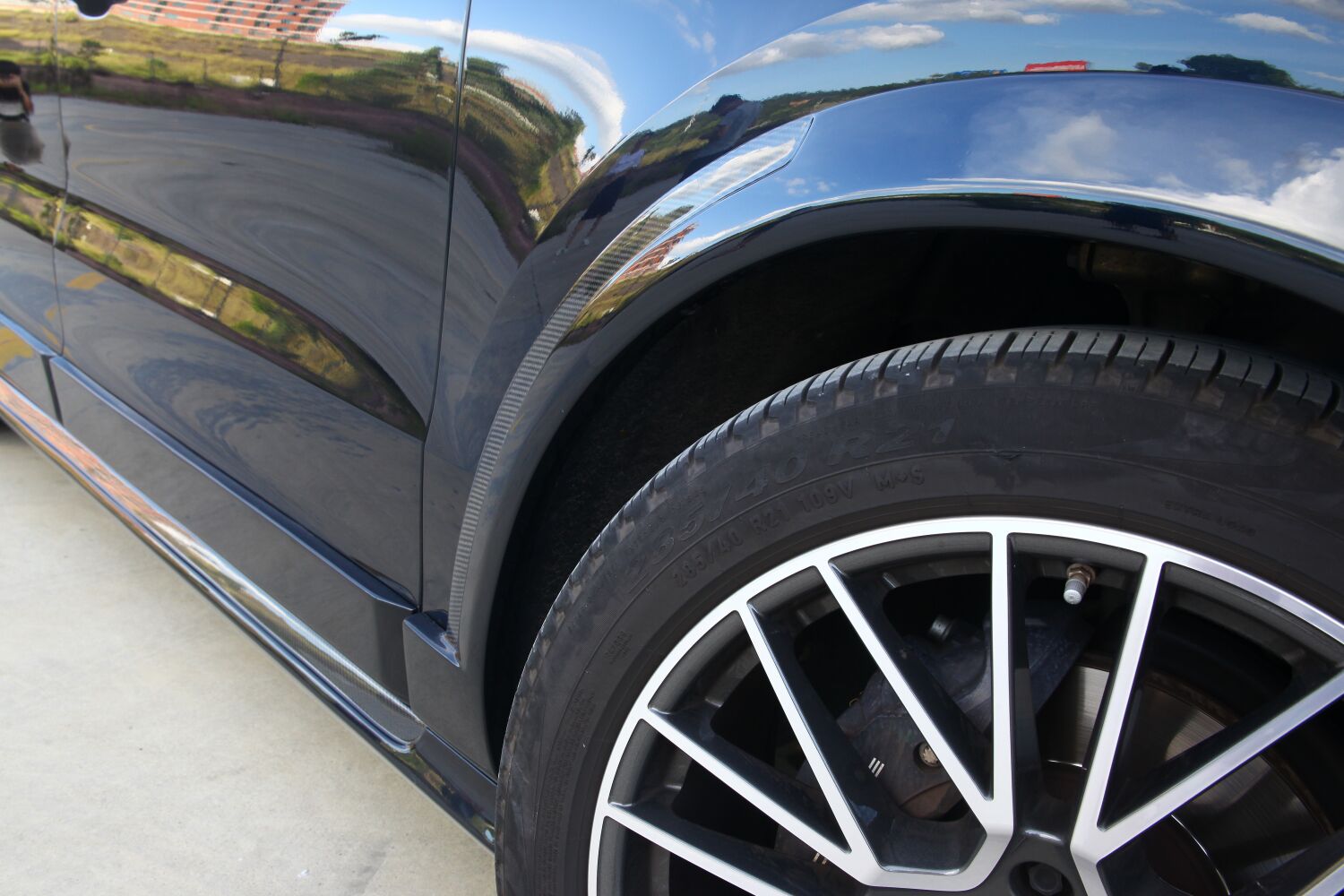 2018-2023 Porsche Cayenne 9Y0.1 OD Style Wheel Arch Trims with Outer Door Panels Dry Carbon