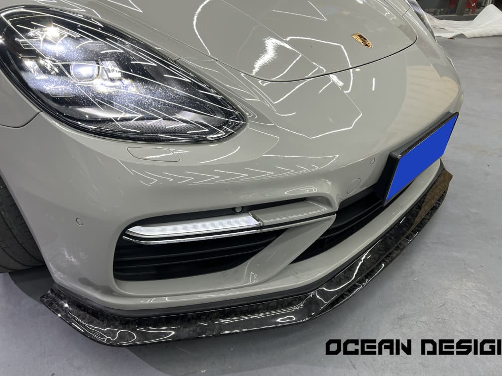 2017-2023 Porsche Panamera 971 Splitter Front Lip Ocean Design Style Dry Carbon Bodykit