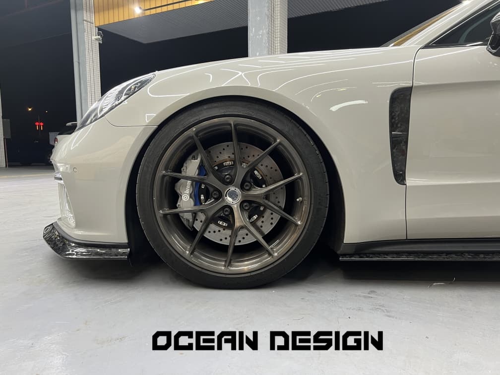 2017-2023 Porsche Panamera 971 Splitter Front Lip Ocean Design Style Dry Carbon Bodykit