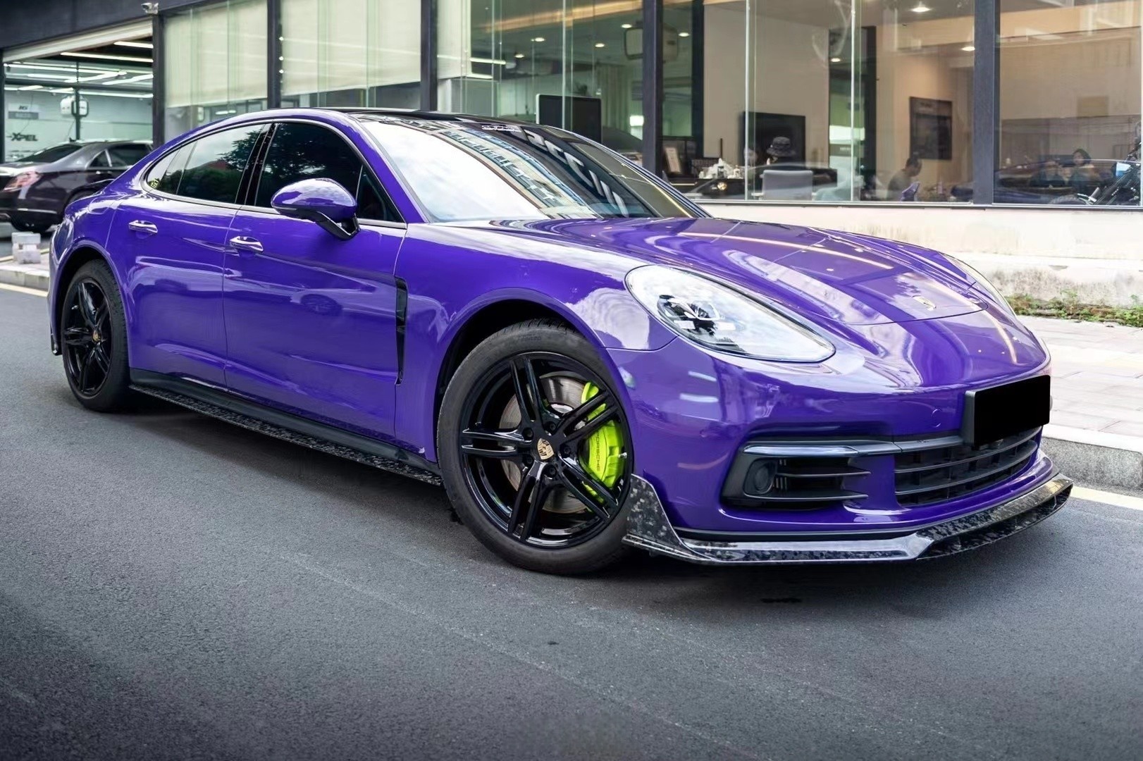 2017-2023 Porsche Panamera 971 Splitter Front Lip Ocean Design Style Dry Carbon Bodykit