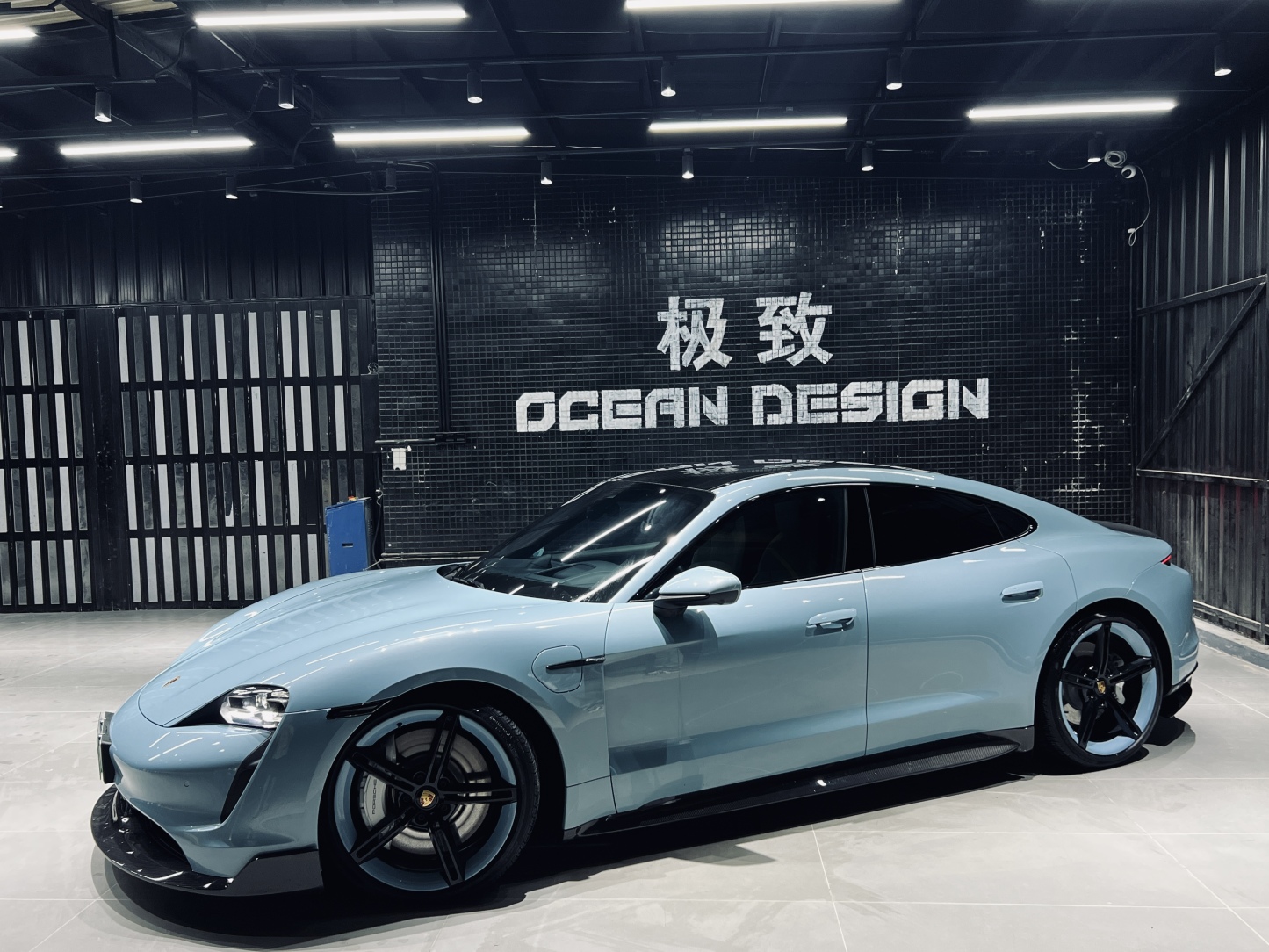 2019-2024 Porsche Taycan Splitter Front Lip 4/4S/GTS/TURBO Ocean Design Style Dry Carbon Bodykit