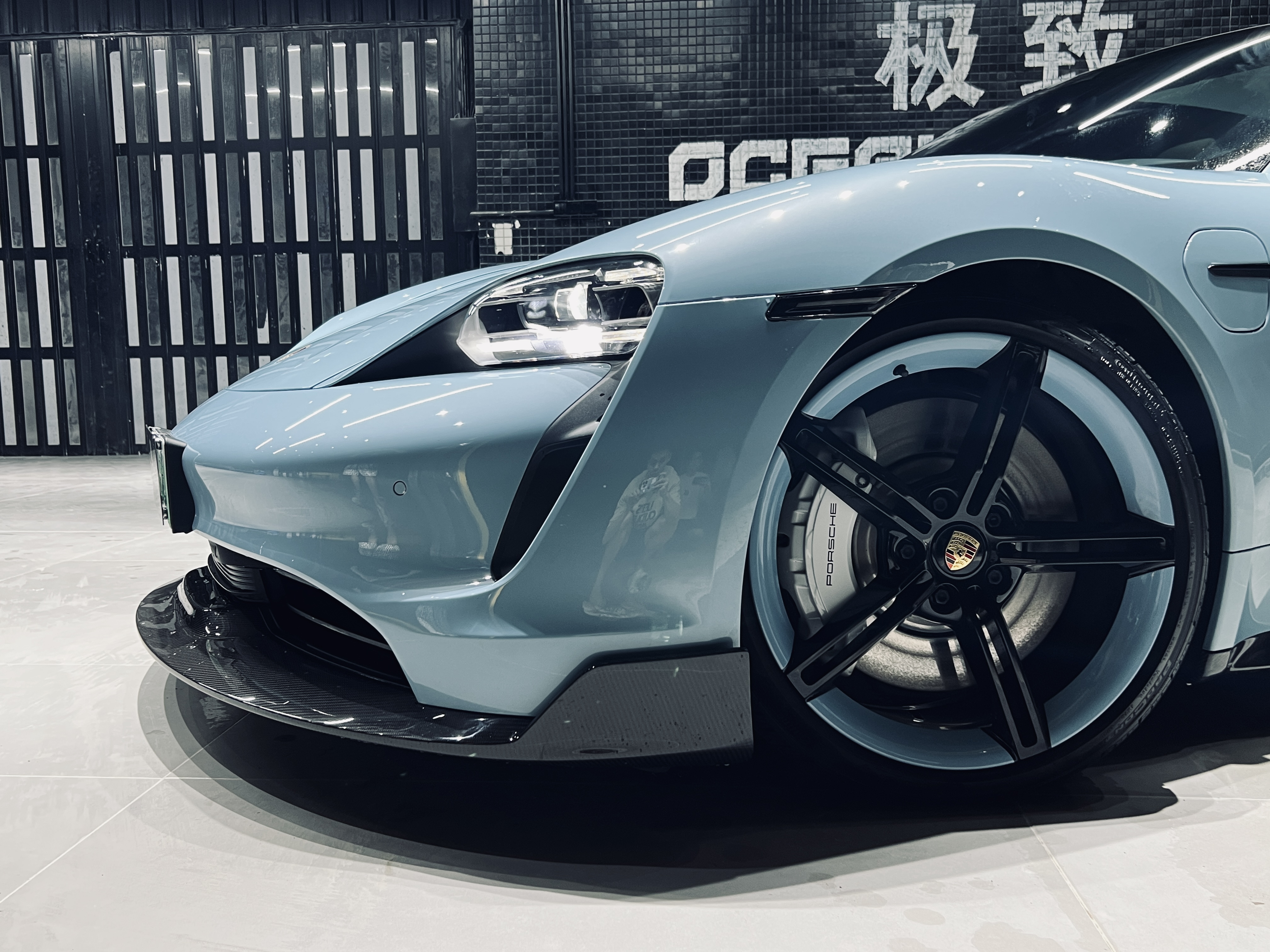 2019-2024 Porsche Taycan Splitter Front Lip 4/4S/GTS/TURBO Ocean Design Style Dry Carbon Bodykit