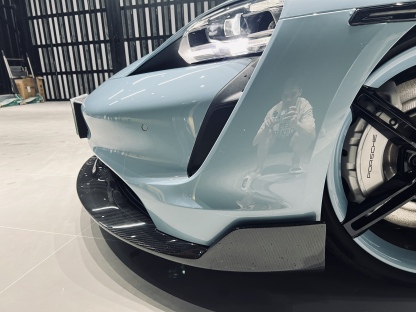 2019-2024 Porsche Taycan Splitter Front Lip 4/4S/GTS/TURBO Ocean Design Style Dry Carbon Bodykit
