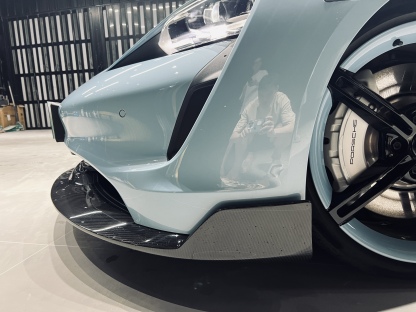2019-2024 Porsche Taycan Splitter Front Lip 4/4S/GTS/TURBO Ocean Design Style Dry Carbon Bodykit