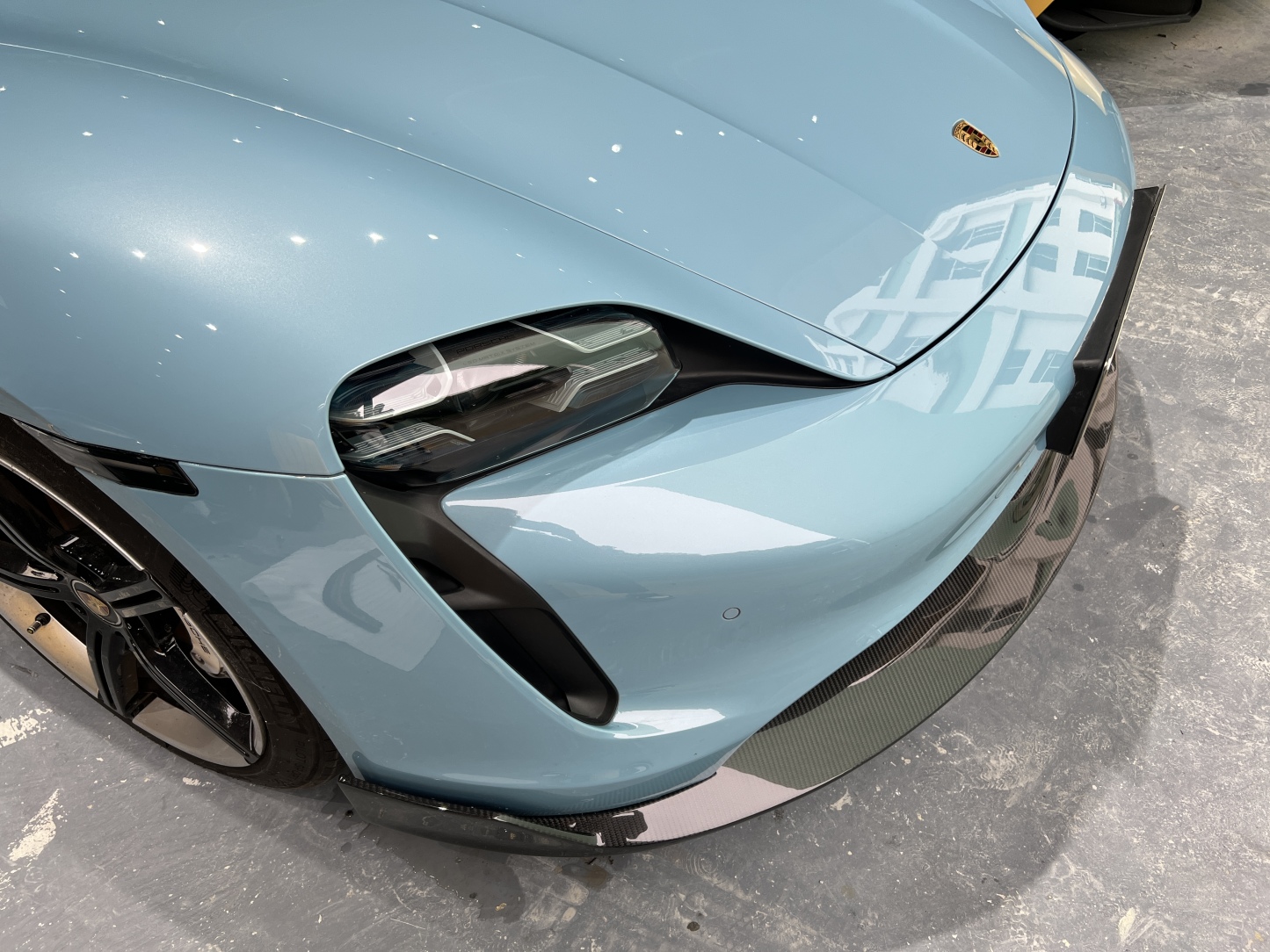 2019-2024 Porsche Taycan Splitter Front Lip 4/4S/GTS/TURBO Ocean Design Style Dry Carbon Bodykit