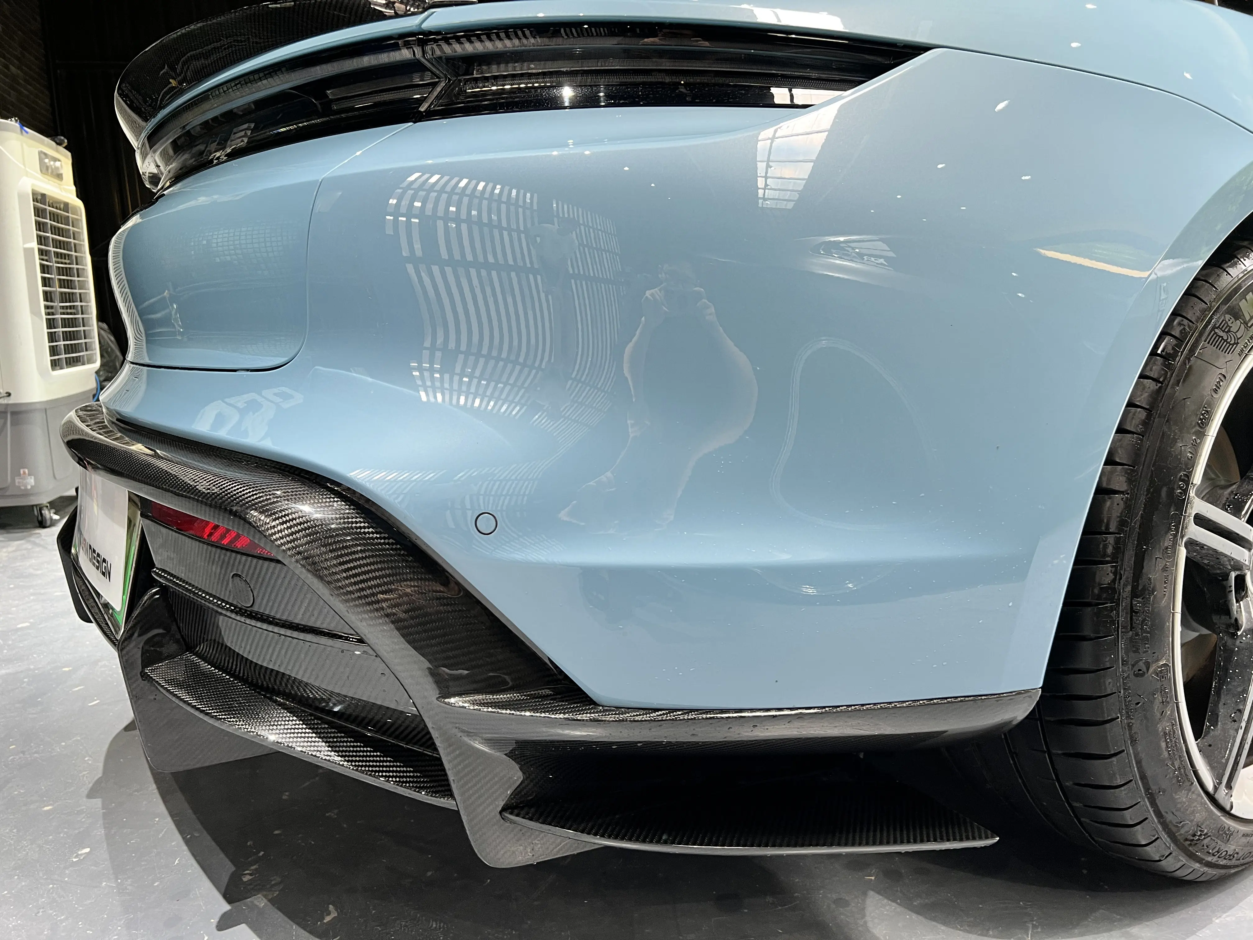 2019-2024 Porsche Taycan Rear Diffuser 4/4S/GTS/TURBO Ocean Design Style Dry Carbon Bodykit