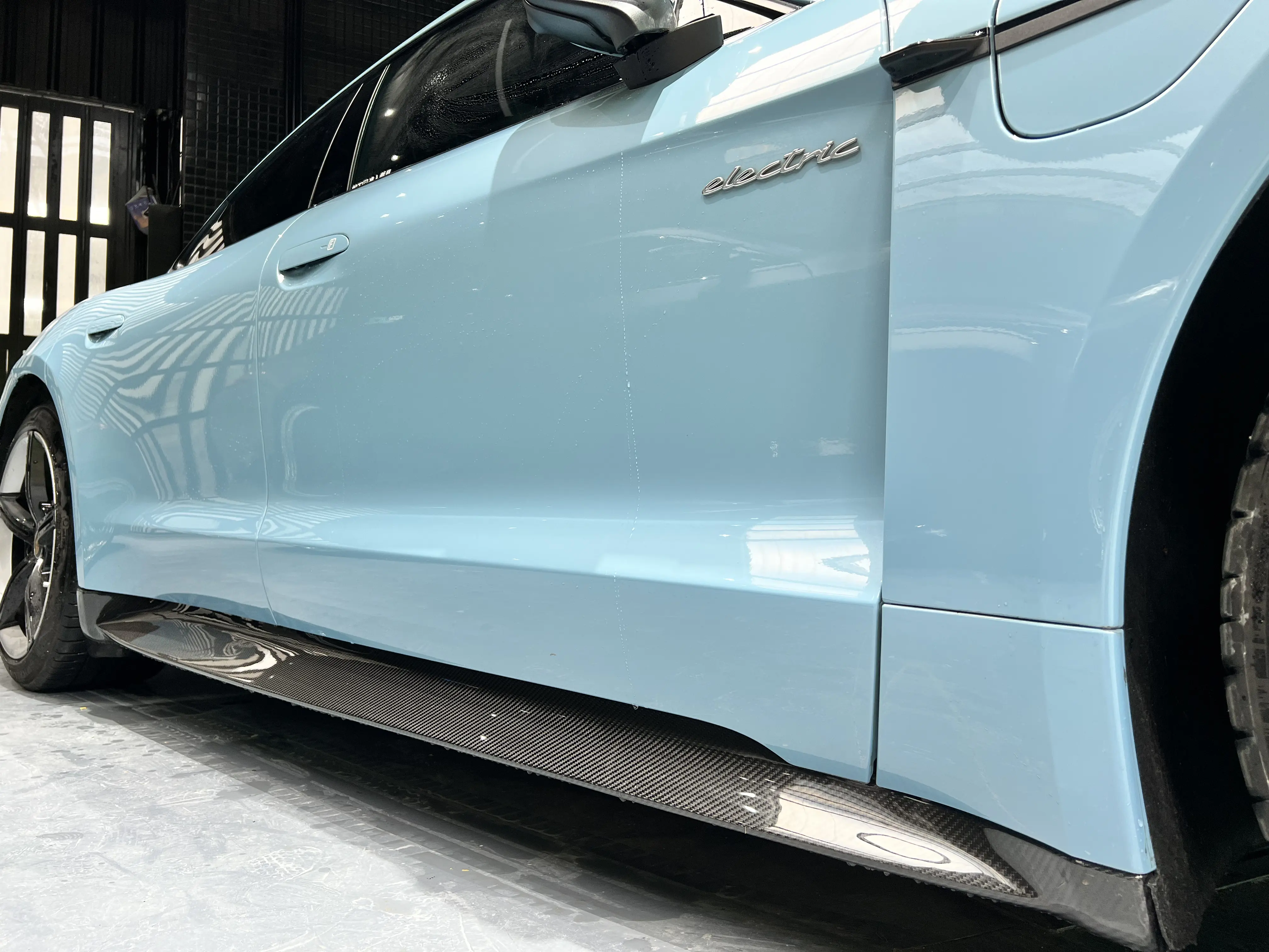2019-2024 Porsche Taycan Side Skirts 4/4S/GTS/TURBO Ocean Design Style Dry Carbon Bodykit