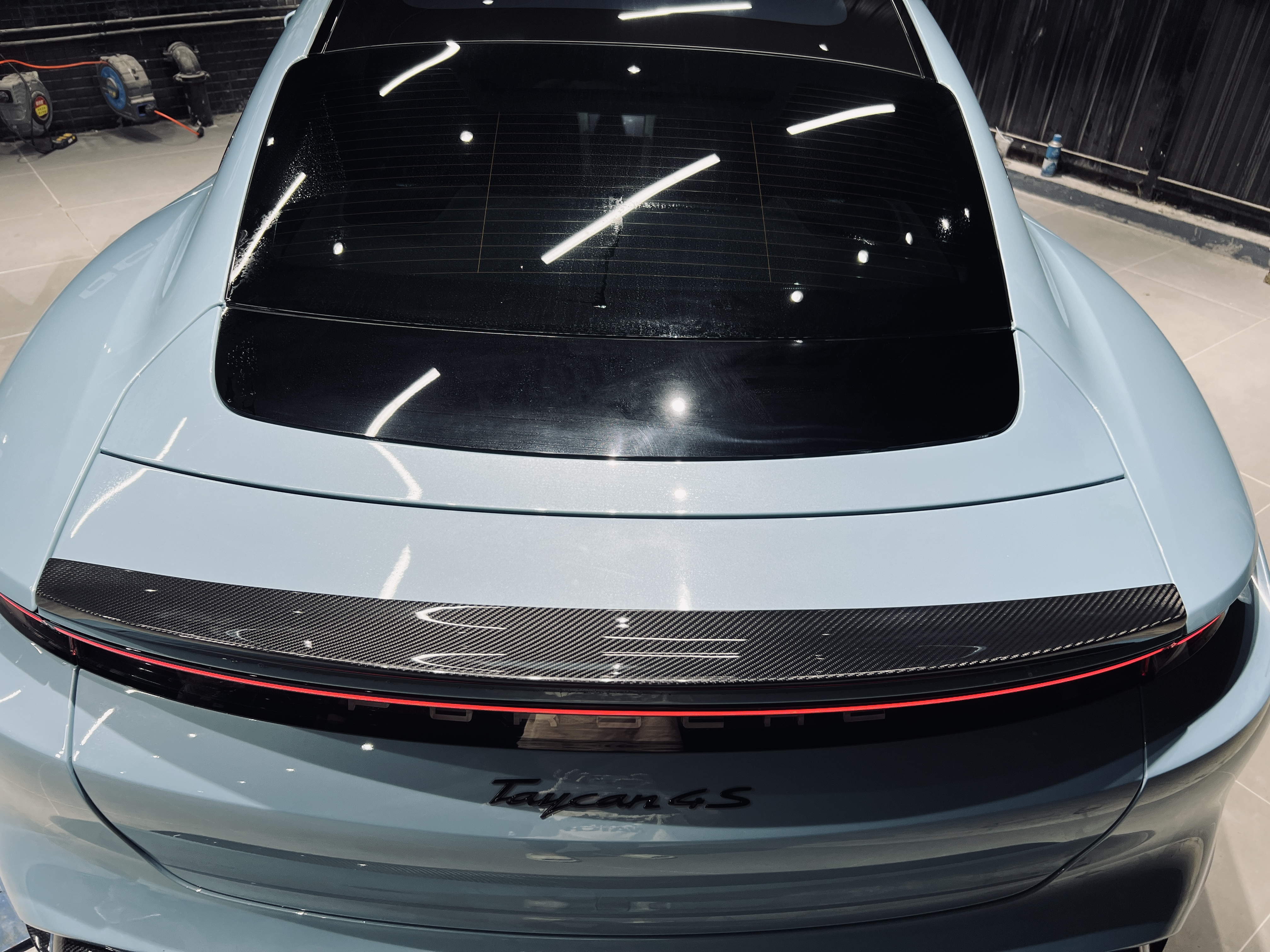 2019-2024 Porsche Taycan Spoiler 4/4S/GTS/TURBO Ocean Design Style Dry Carbon Bodykit