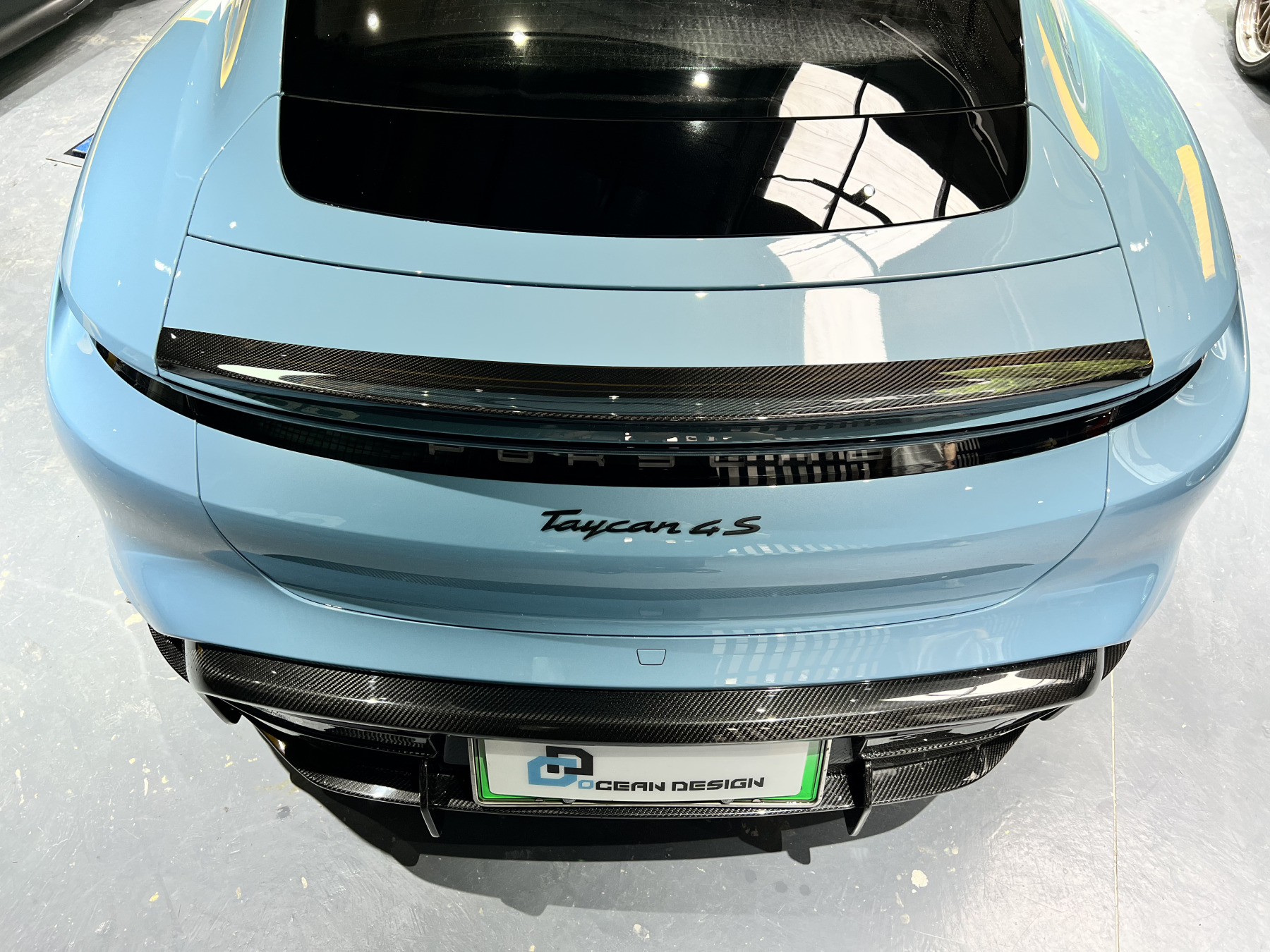2019-2024 Porsche Taycan Spoiler 4/4S/GTS/TURBO Ocean Design Style Dry Carbon Bodykit
