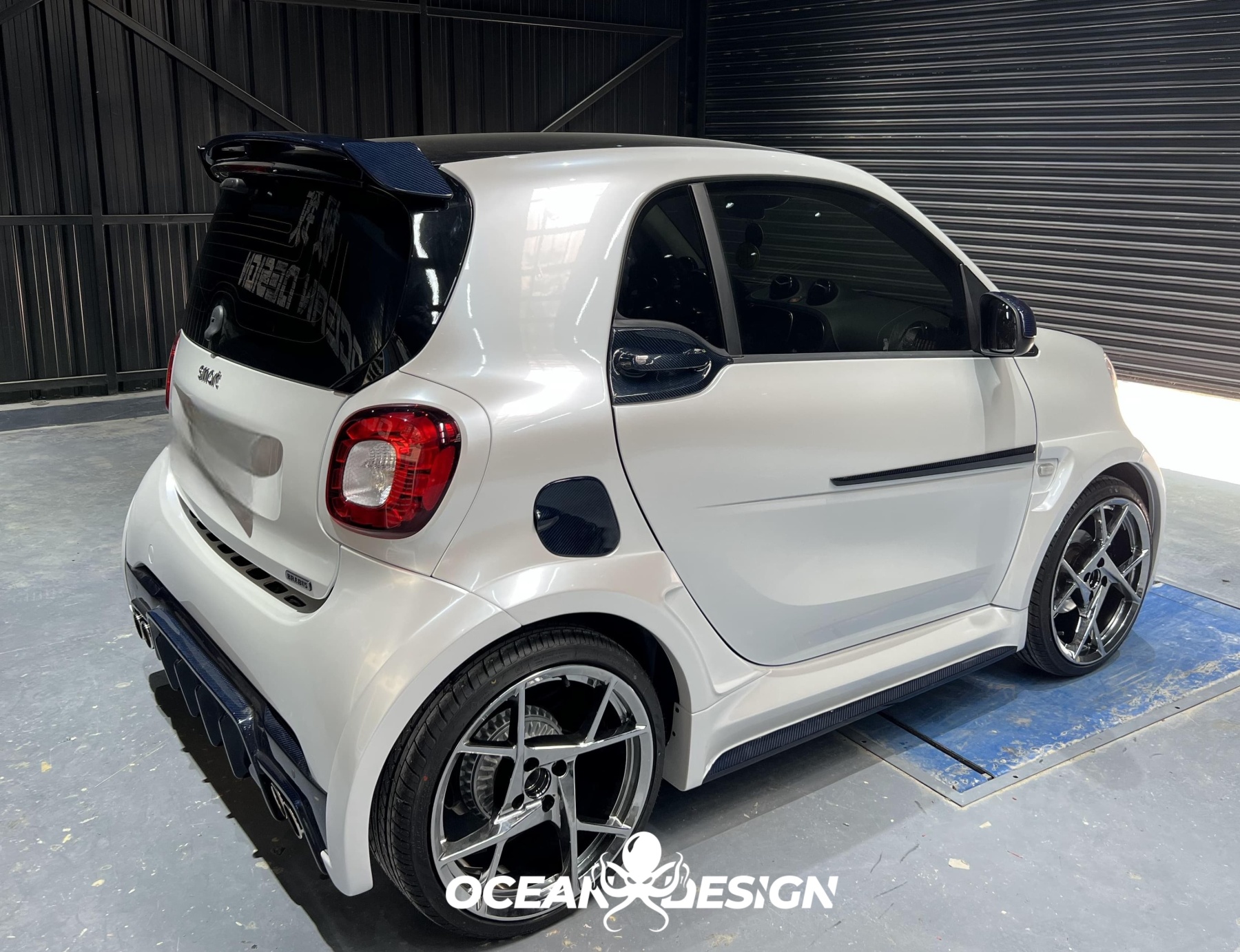 2014–2024 Smart 453 ForTwo MSY Style Body Side Trims Dry Carbon Fiber