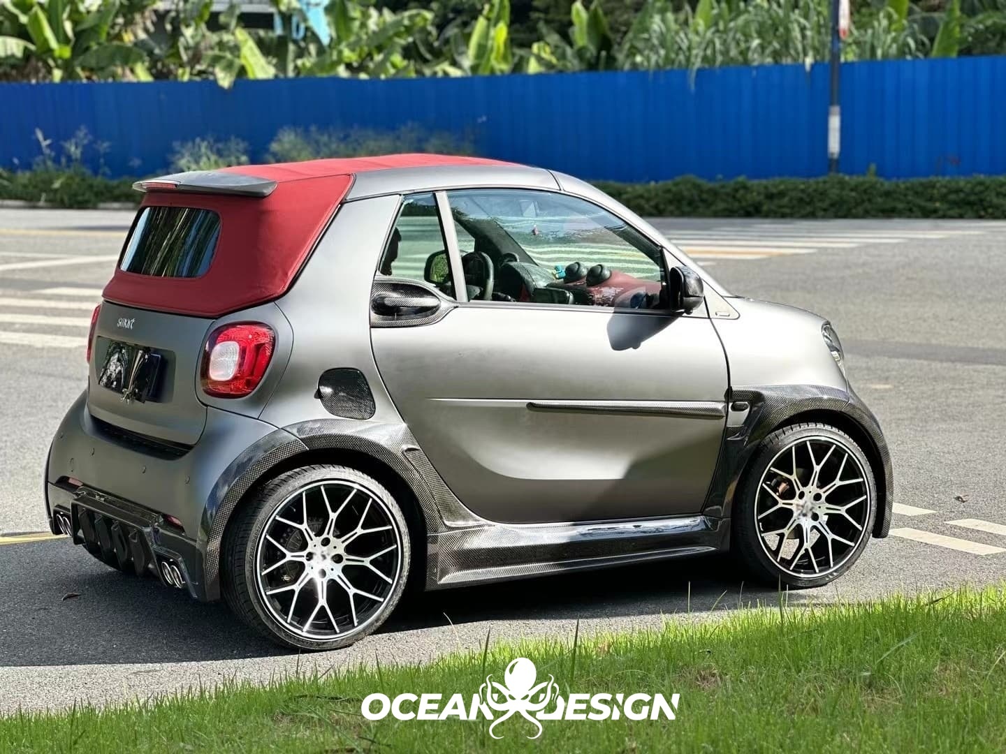 2014–2024 Smart 453 ForTwo MSY Style Body Side Trims Dry Carbon Fiber