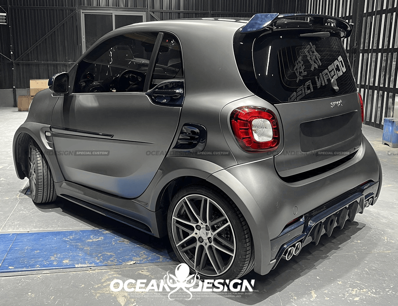 2014–2024 Smart 453 ForTwo MSY Style Fender Trims Dry Carbon Fiber