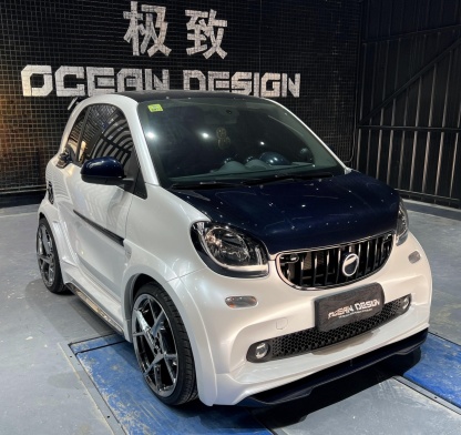 2014–2024 Smart 453 ForTwo MSY Style Front Lip Splitter Dry Carbon