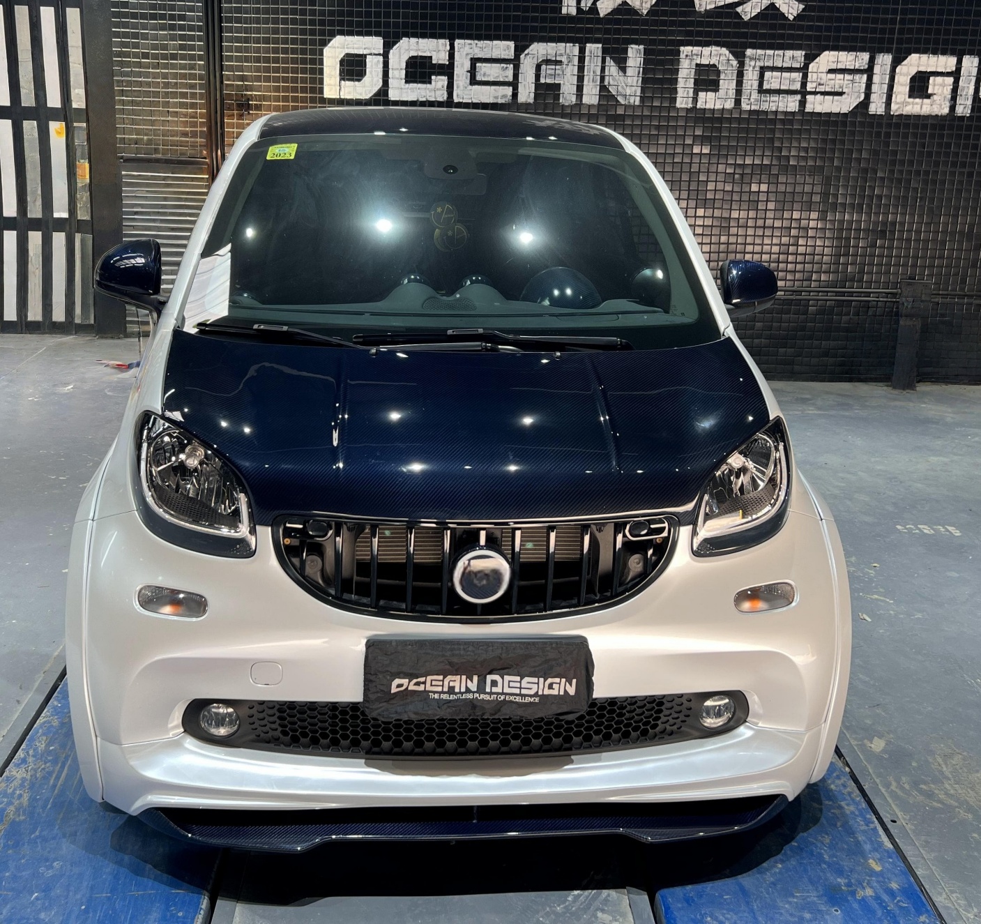 2014–2024 Smart 453 ForTwo MSY Style Front Lip Splitter Dry Carbon