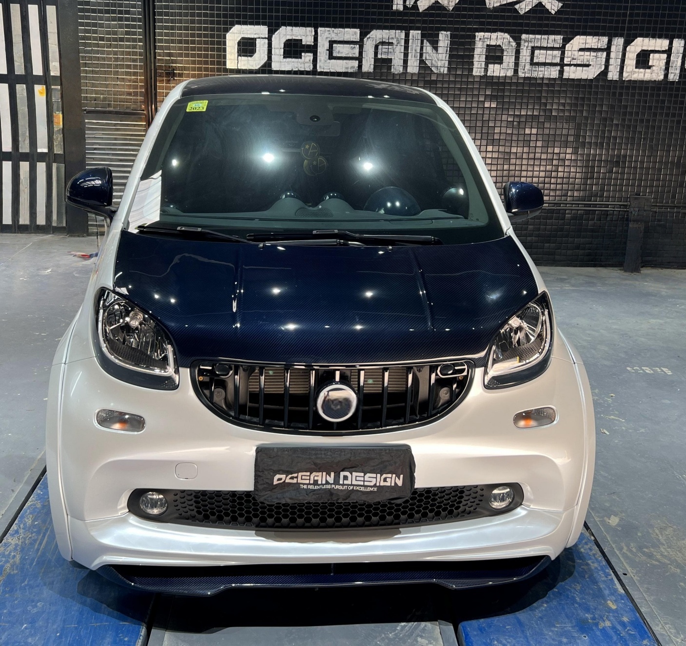 2014–2024 Smart 453 ForTwo MSY Style Front Lip Splitter Dry Carbon