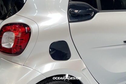 2014–2024 Smart 453 ForTwo MSY Style Fuel Cap Cover Dry Carbon Fiber
