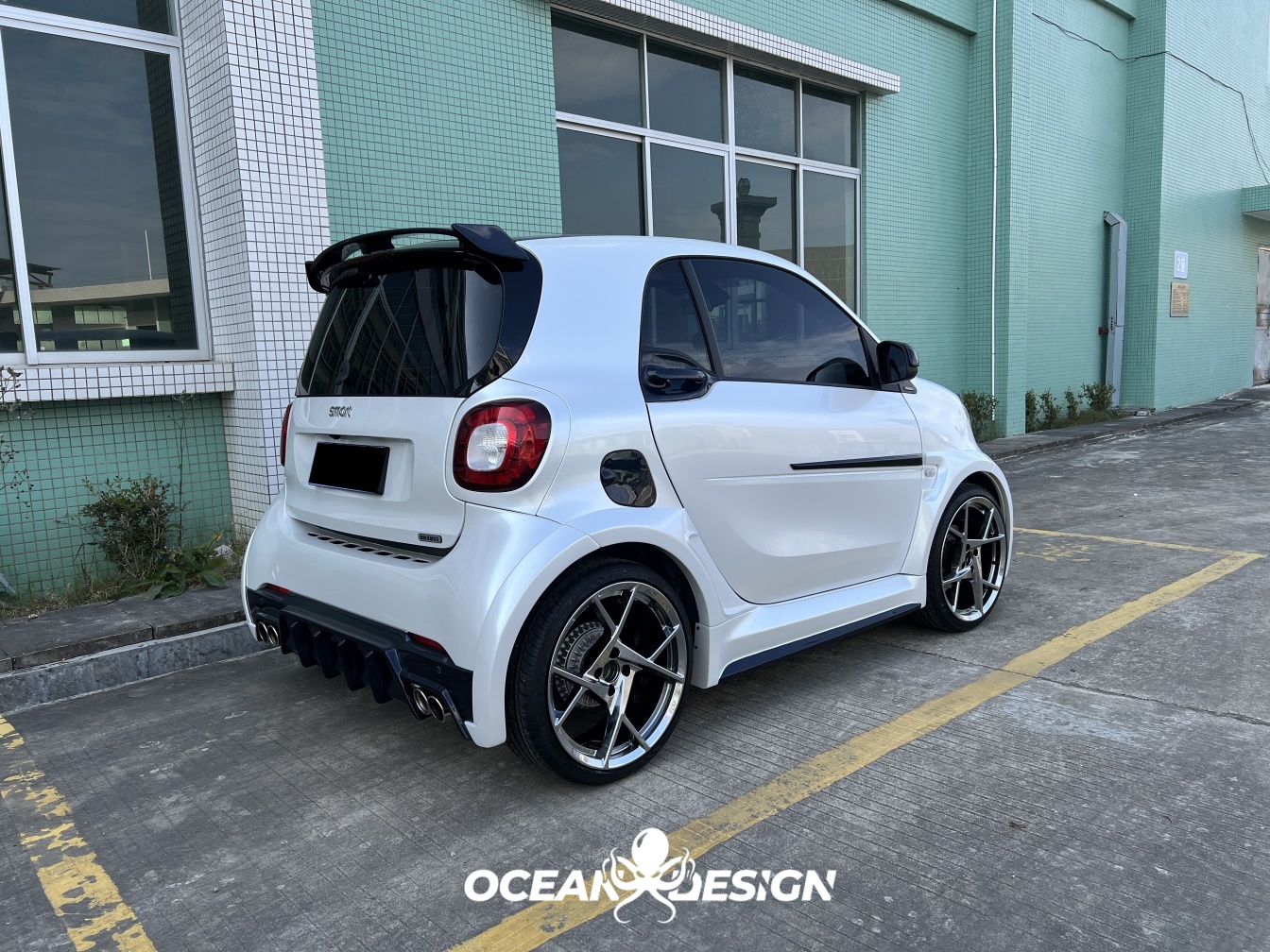 2014–2024 Smart 453 ForTwo MSY Style Rear Diffuser Dry Carbon