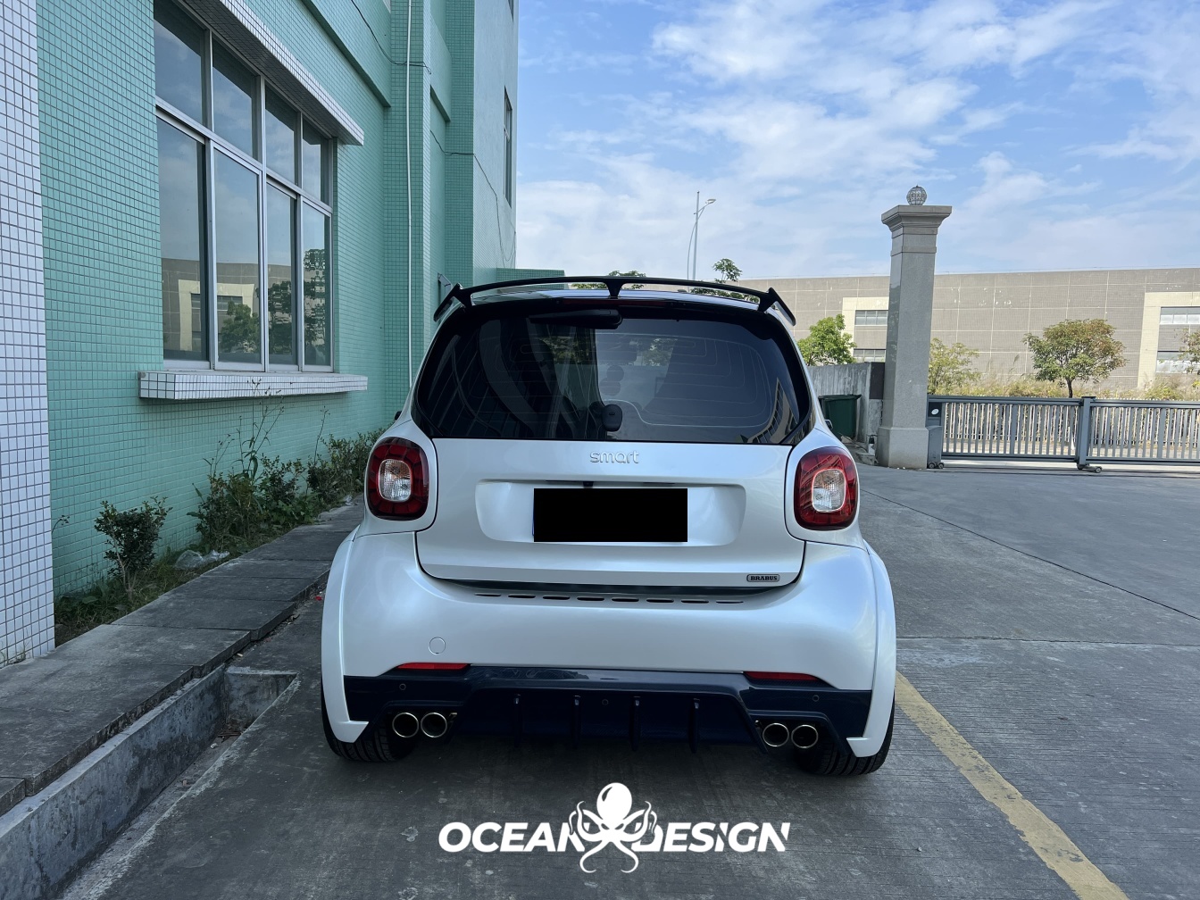 2014–2024 Smart 453 ForTwo MSY Style Rear Diffuser Dry Carbon
