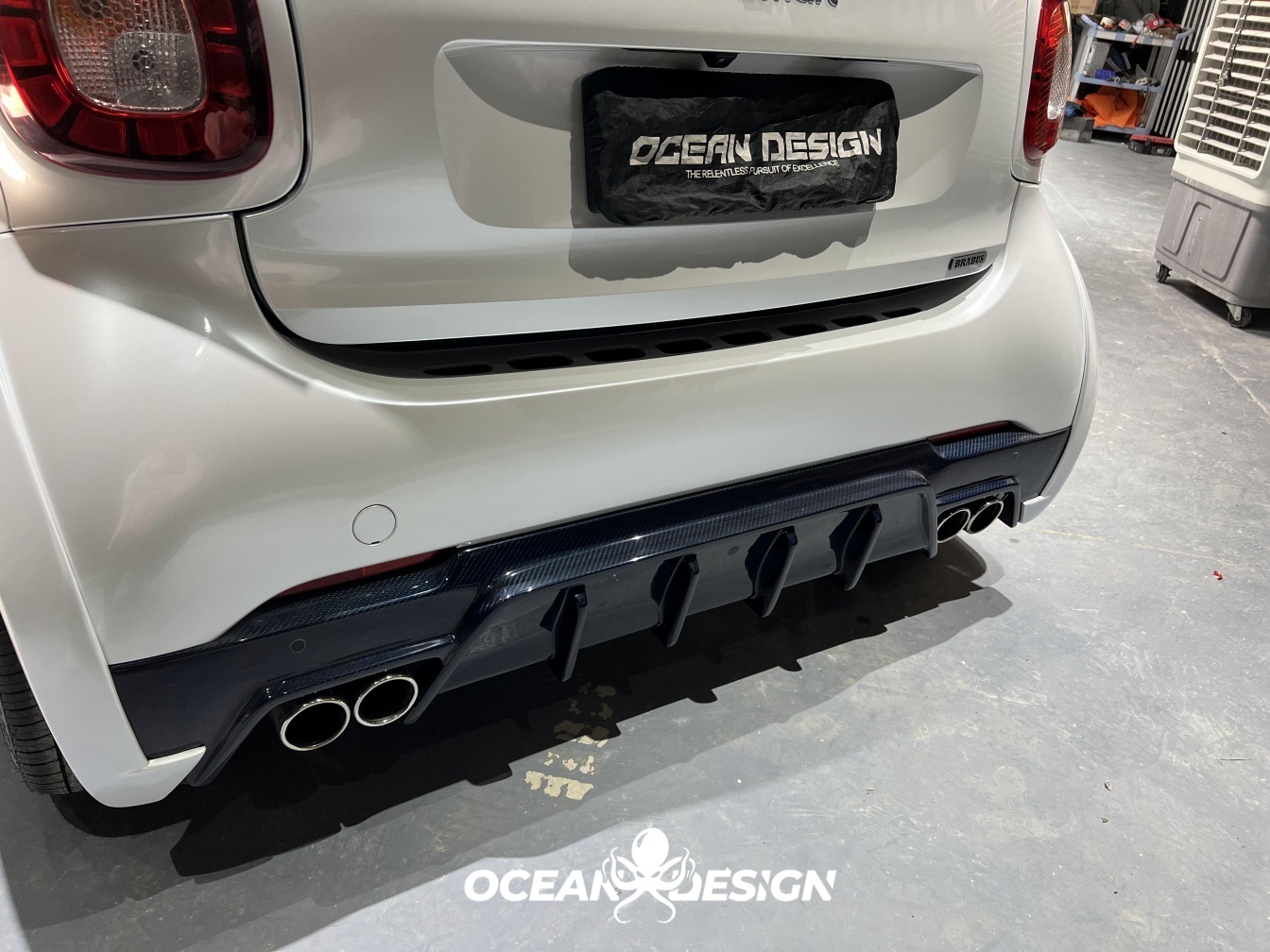 2014–2024 Smart 453 ForTwo MSY Style Rear Diffuser Dry Carbon