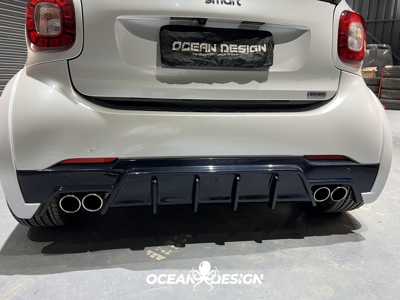 2014–2024 Smart 453 ForTwo MSY Style Rear Diffuser Dry Carbon