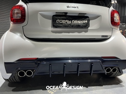 2014–2024 Smart 453 ForTwo MSY Style Rear Diffuser Dry Carbon
