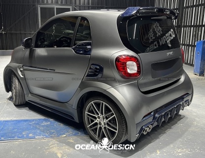 2014–2024 Smart 453 ForTwo MSY Style Rear Diffuser Dry Carbon