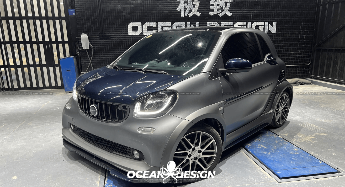 2014–2024 Smart 453 ForTwo MSY Style Side Skirts Dry Carbon